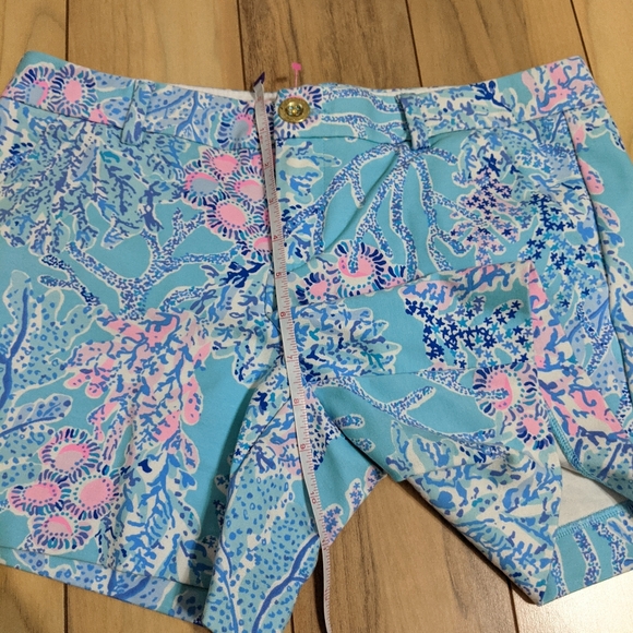 EUC! Lilly Pulitzer Callahan Knit Shorts Blue Ibiza Now You Sea Me Size 4 - Picture 11 of 11